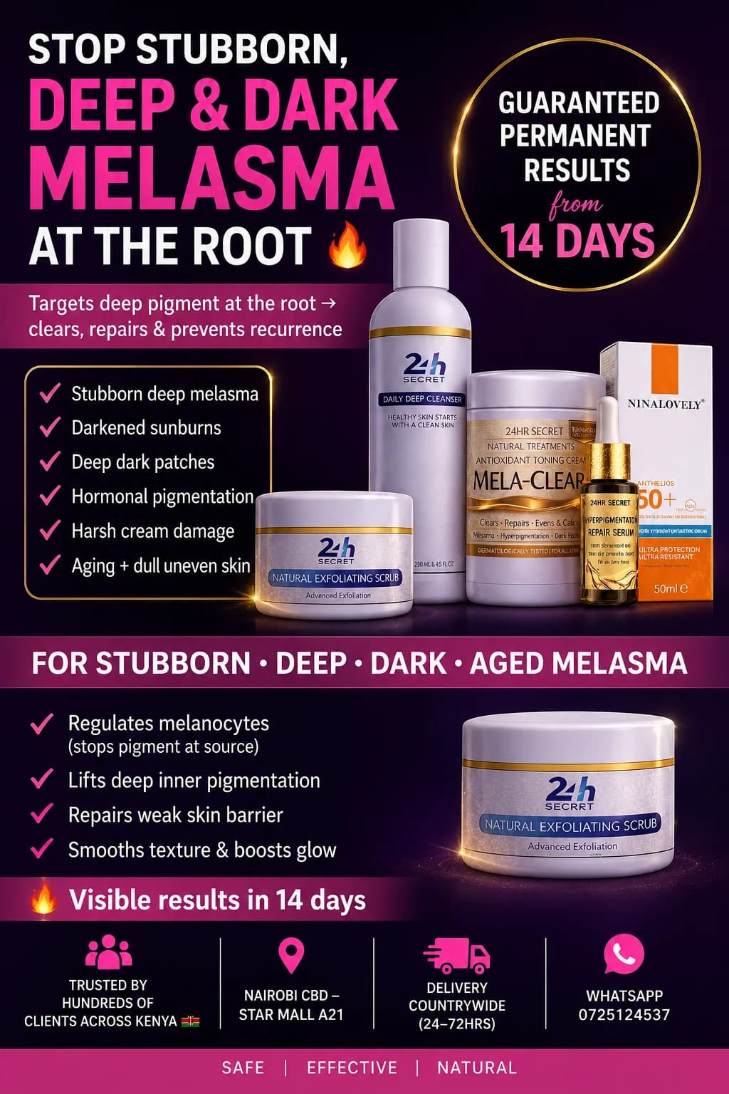 Deep Stubborn Dark Melasma & Hyperpigmentation Kit + Mineral SPF 50+